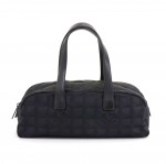 Chanel Travel Line Black Jacquard Nylon Mini Boston Bag