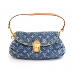 Louis Vuitton Mini Pleaty Blue Monogram Denim Shoulder Hand Bag