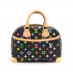 Louis Vuitton Trouville Black Multicolor Monogram Canvas Hand Bag