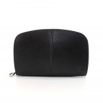 Louis Vuitton Black Epi Leather Demi lune Wallet w/ coin case