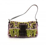 Fendi Floral Beaded & Embroidered Baguette Shoulder Bag-Limited Ed