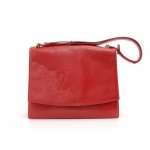 Vintage Louis Vuitton Opera Line Delphes Red Leather Shoulder Bag