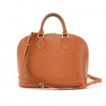 Vintage Louis Vuitton Alma Cipango Gold Epi Leather Hand Bag + Strap