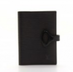 Louis Vuitton Agenda PM Black Epi Z Leather 6 Rings Agenda Cover