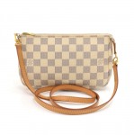 Louis Vuitton Pochette Accessoires Damier Azur Canvas Hand Bag + Strap
