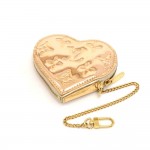 Louis Vuitton Porte Monnaies Cruer Gold Monogram Miroir Heart Shaped Coin Case