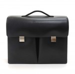 Louis Vuitton Serviette Tobol Black Taiga Leather Briefcase
