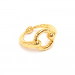 Hermes  Horsebit Motif Gold Plated Brass Scarf Ring