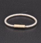 Chanel White Pearl x Vinyl CC Bracelet