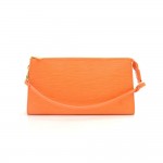 Louis Vuitton Pochette Accessoires Orange Epi Leather Hand Bag