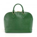 Vintage Louis Vuitton Alma Green Epi Leather Hand Bag