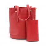 Louis Vuitton Bucket PM Red Epi Leather Shoulder Bag