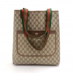 Vintage Gucci Accessory Collection Ophidia GG Supreme Monogram Canvas Shoulder Tote Bag