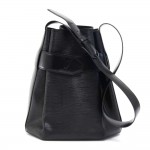 Vintage Louis Vuitton Sac Depaule PM Black Epi Leather Shoulder Bag