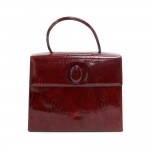 Cartier Happy Birthday Burgundy Patent Leather Handbag-2000 Limited Ed