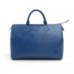 Vintage Louis Vuitton Speedy 30 Blue Epi Leather City Hand Bag