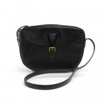 Vintage Louis Vuitton Jeune Fille MM Black Epi Leather Crossbody Shoulder Bag