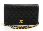 M42 Chanel 9" Classic Black Quilted Leather Shoulder Flap Bag