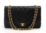M67 Chanel 11" Flap Black Quilted Leather Shoulder Bag