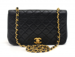 M81 Chanel 9" Classic Black Quilted Leather Shoulder Flap Bag