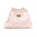 Louis Vuitton Tahitienne Cabas GM White Leather x Baby Pink Tote Bag - Limited Ed