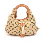 Louis Vuitton Cruise Bulles MM Tan Monogram Textured Nylon Hobo Bag- 2010 Limited Ed