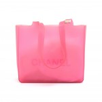 Chanel Pink Jelly Rubber Shoulder Tote Bag