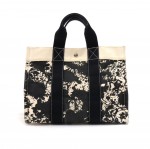Hermes Cheval Suprise Bora Bora Black & White Canvas Tote Bag