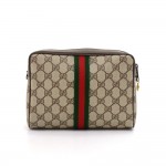 Vintage Gucci Accessory Collection GG Supreme Coated Canvas Pouch Clutch