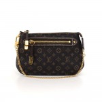 Louis Vuitton Mini Pochette Accessories Fusain Brown Idylle Monogram Mini Canvas Bag
