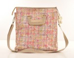 Chanel pink  multi color canvas Hand shoulder 2 way bag CC S680