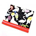 Chanel Animal & CC Logo Pattern Mulitcolor XLarge Terrycloth Cotton Beach Towel