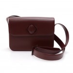 Cartier Must de Carter Line Burgundy Leather Flap Messenger Bag