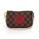 Louis Vuitton Mini Pochette Accessoires Trunks & Bags Brown Damier Canvas Handbag-Limited