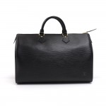 Vintage Louis Vuitton Speedy 35 Black Epi Leather City Handbag