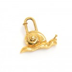 Vintage Hermes Gold-Tone Annee De La Route Snail Cadena Lock Charm - 1995 Ed