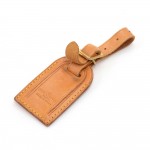 Louis Vuitton Brown Cowhide Leather Small Name Tag