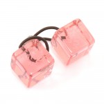 Louis Vuitton Transparent Pink Logo Cube Hair Tie Accessory