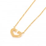 Cartier C de Cartier Heart 18K Yellow Gold Necklace