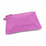 Hermes Pink Bora Bora Cotton Canvas Flat Zip Pouch Bag