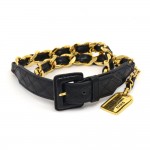 Chanel Black Quilted Leather & Gold-tone Chain Waist Belt - Size 70/28