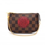 Louis Vuitton Mini Pochette Accessoires Trunks & Bags Brown Damier Canvas Handbag-Limited