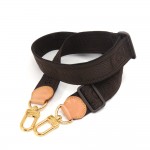 Louis Vuitton Brown Nylon Logo Wide Adjustable Shoulder Strap
