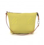 Louis Vuitton LV Cup Lime Green Damier Geant Logo Mini Pouch Bag