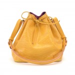 Vintage Louis Vuitton Petit Noe Yellow Epi Leather Shoulder Bag