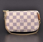 Louis Vuitton White Damier Azur Canvas Mini Pochette Accessoires Bag