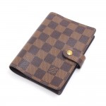 Louis Vuitton Ebene Damier Canvas Small Ring Agenda Cover