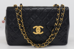 Q-48 Chanel 13inch Maxi Jumbo Black Quilted Leather Shoulder Flap Bag