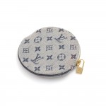 Louis Vuitton Porte Monnaie Round Blue Idylle Monogram Mini Lin Coin Case