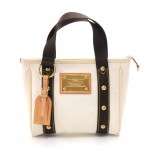 Louis Vuitton White Canvas Inventeur Antigua Cabas PM Tote Handbag - Limited Ed